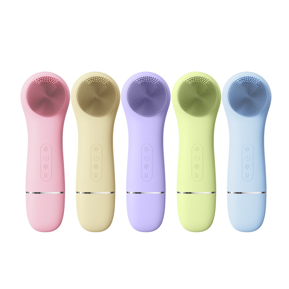 2026 Silicone Hand Held Waterproof Electric Vibrating Cleansing Brush Blackhead Remover Face Scrubber Pore Cleaner for Home Use