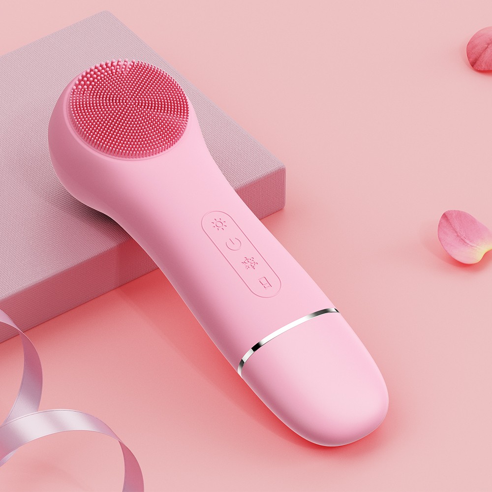 2026 Silicone Hand Held Waterproof Electric Vibrating Cleansing Brush Blackhead Remover Face Scrubber Pore Cleaner for Home Use
