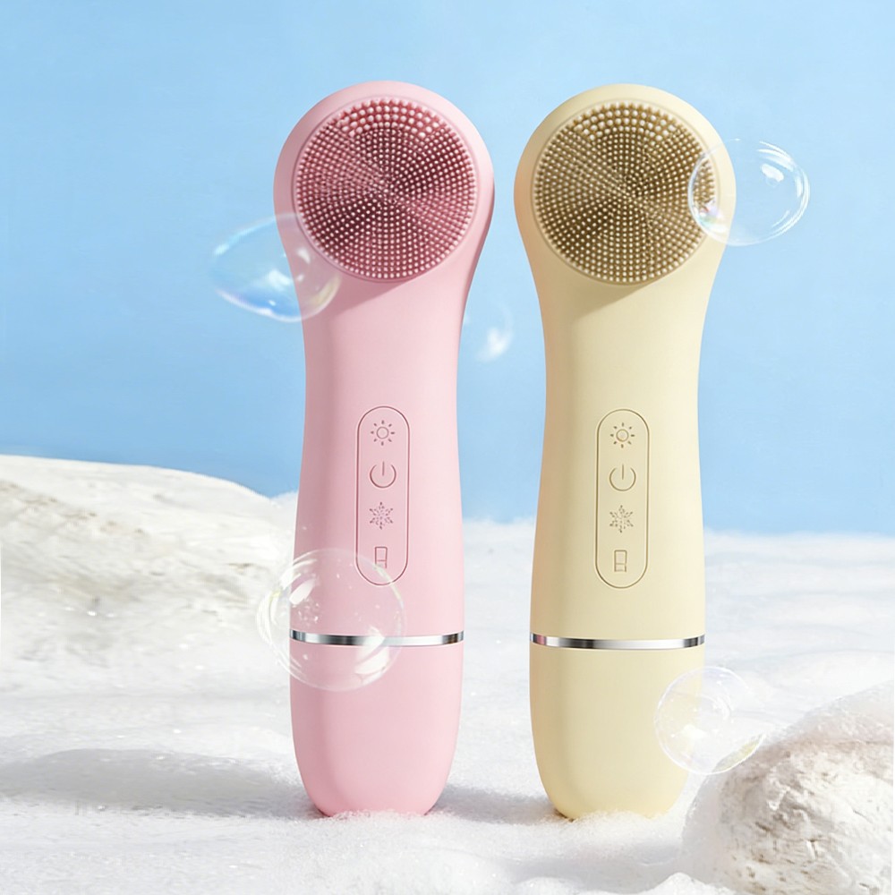 2026 Silicone Hand Held Waterproof Electric Vibrating Cleansing Brush Blackhead Remover Face Scrubber Pore Cleaner for Home Use