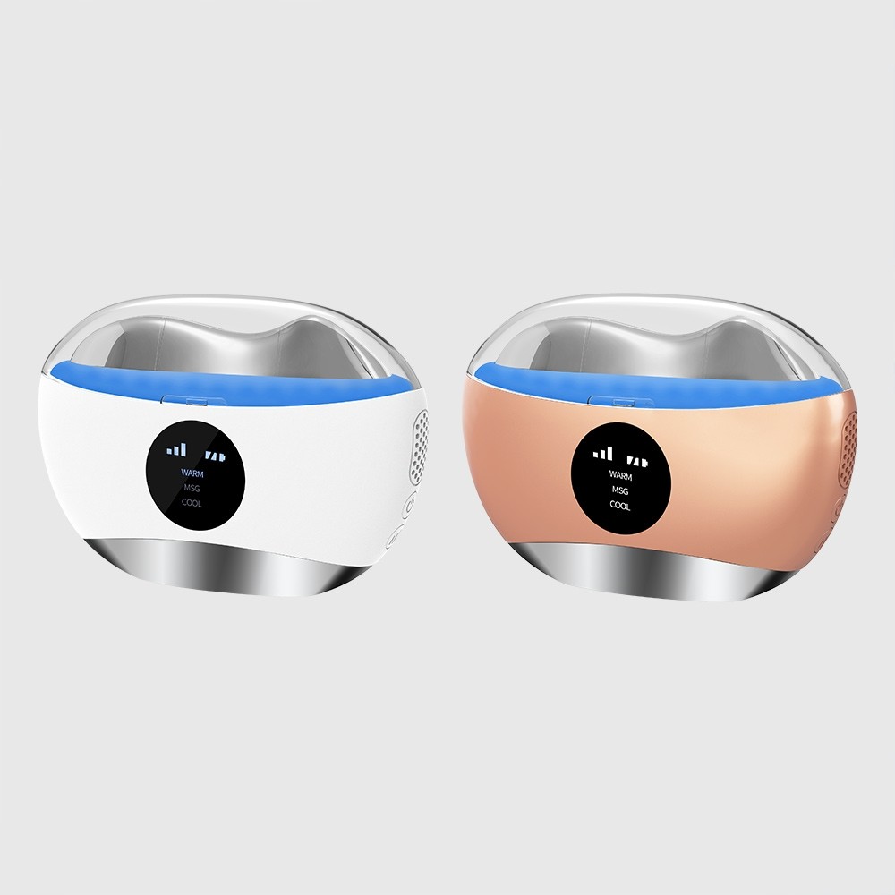 7-Color Lights EMS Gua Sha Facial Massager with Heating Vibration Microcurrent and Multi Color Care Modes for Home Skin Care