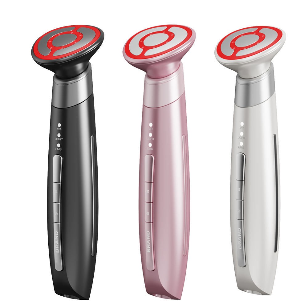 Home Use 4-in-1 Portable Microcurrent Facial & Neck Beauty Device Heat Therapy Face Eye Massager Roller for Lifting Tightening