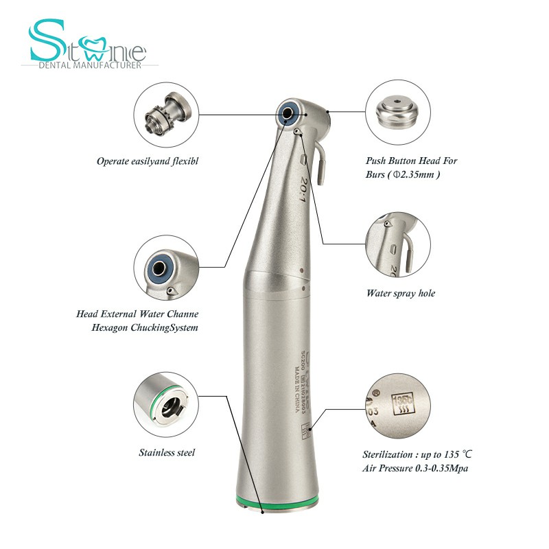 Supply Dental Slow Speed Handpiece 201 Implant Contra Angle Wholesale Factory Foshan Stone