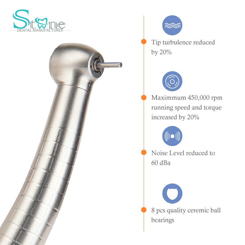 Supply Dental High Speed Push Button Chuck Handpiece Wholesale Factory