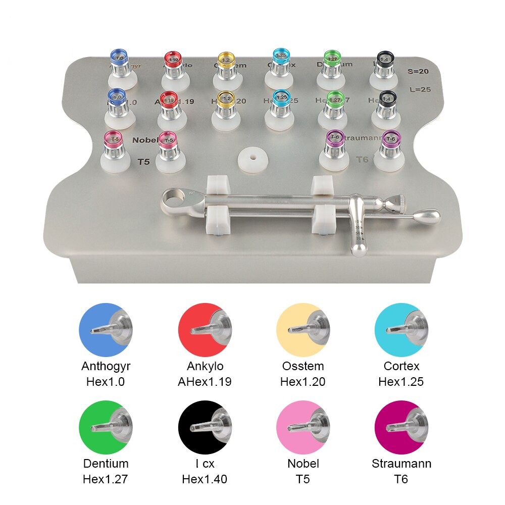 Kit driver protesico implantare universale con driver e chiave dinamometrica,prezzo basso Kit