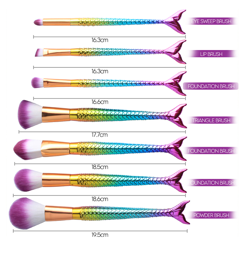 mermaid makeup brushes