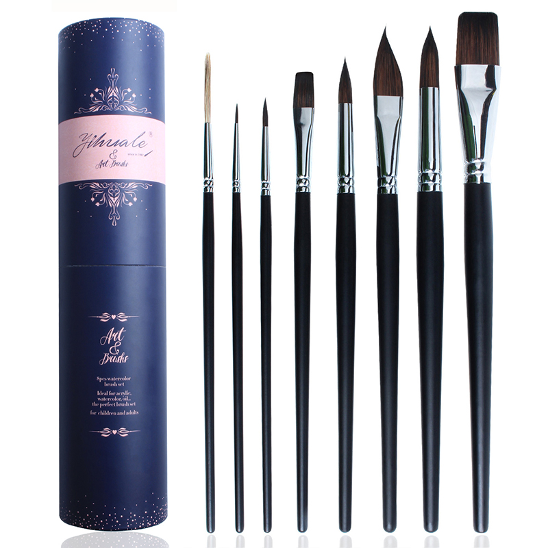 Sable Watercolor Paint Brush Set For Artists
