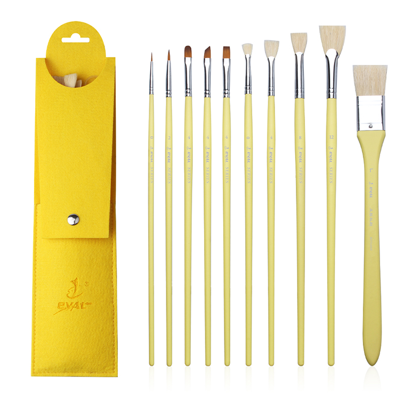 conjunto de pincéis para pintura a óleo