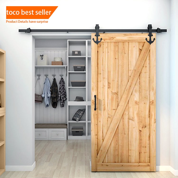 Carbon Steel LOFT Black French Frame Barn Sliding Door With Hardware