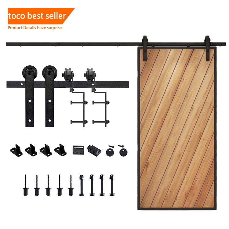 entrance aluminum concealed sliding barn door system pocket hardware