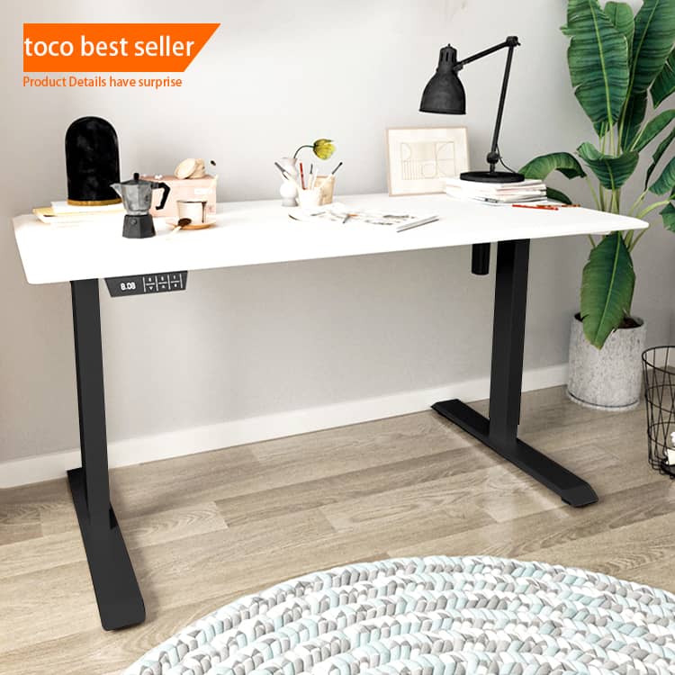 Dual Motor Electric Adjustable Standing Desk Height Frame Sit Stand table