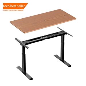 Ergonomic ไฟฟ้าปรับความสูงยืนสำนักงานศึกษาโต๊ะคอมพิวเตอร์เวิร์กสเตชันโต๊ะกรอบ