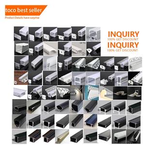 Plaster Profile Square U Shape Strip Light Aluminium Black Led Drywall Channels