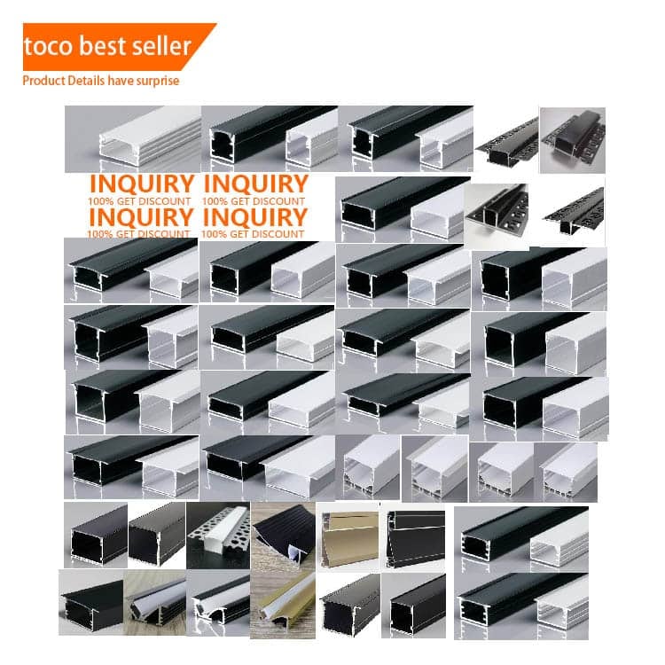 फ्लैट चैनल सीलिंग वाइड लाइट बार राउंड एल्युमिनियम एलईडी प्रोफाइल