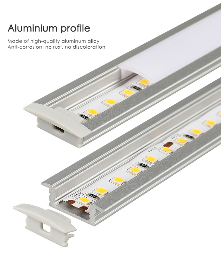 Aluminium Profile With Diffuser Panel Led Strip Light Channel