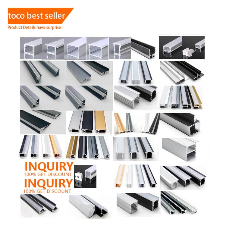 डिफ्यूज़र पैनल एलईडी स्ट्रिप लाइट चैनल के साथ एल्यूमिनियम प्रोफाइल