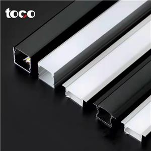Panel Frame Black Flexible Corner Drywall Plaster Wall Mirror Light Recessed Tube Strip Trim Channel Led Aluminum Profile