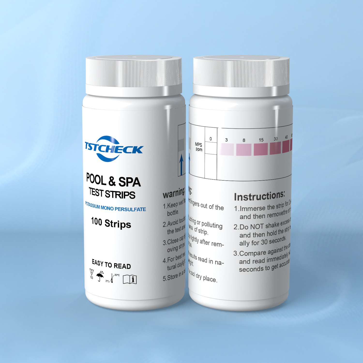 MPS Potassium Monopersulfate Test Strips For Pool And Spa