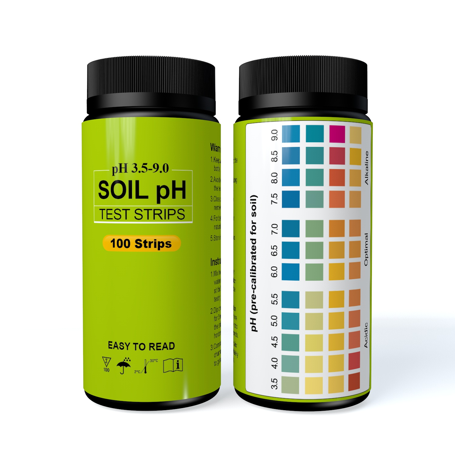 Soil Ph Indicator Test Kit Ph Strips 3.5-9.0