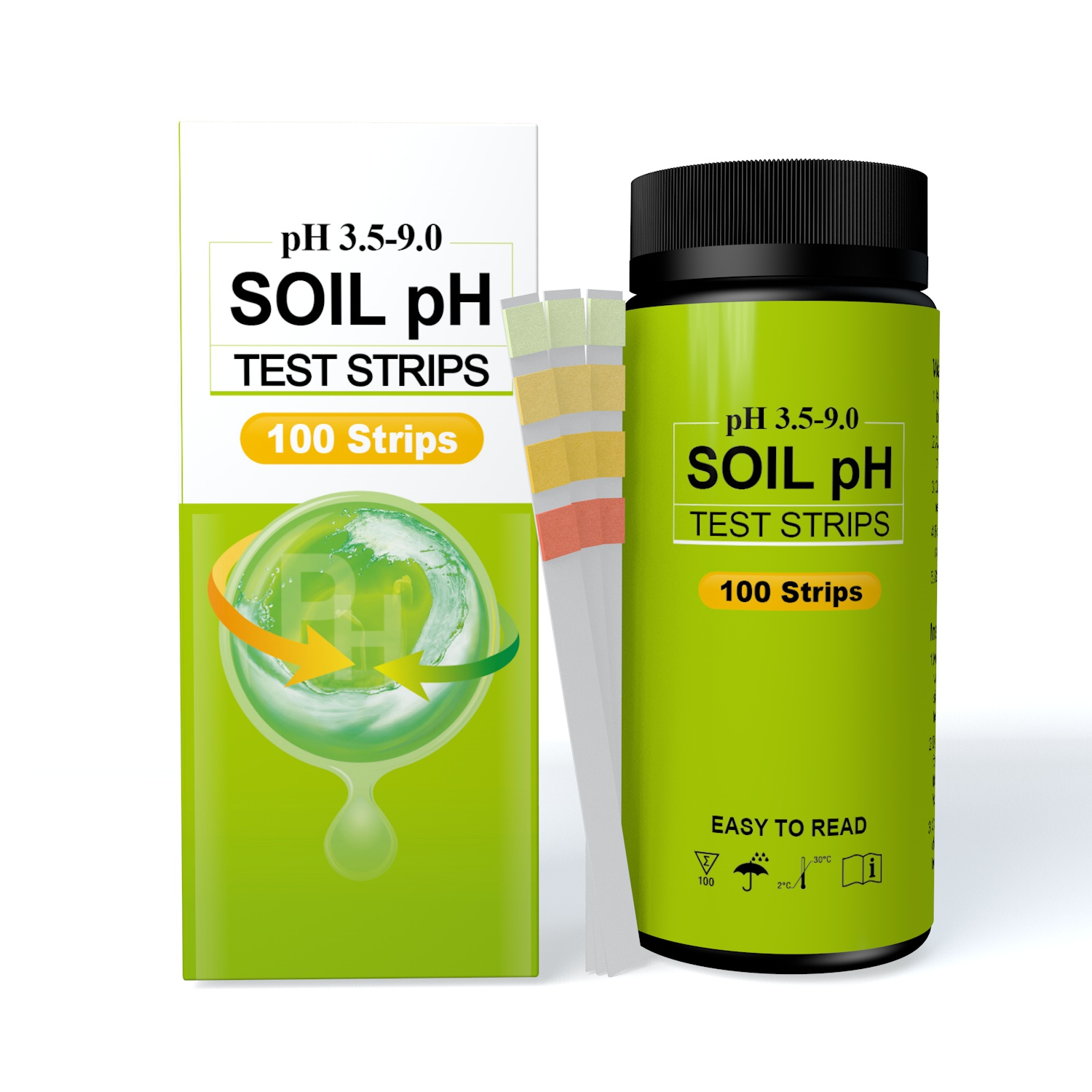 Soil Ph Indicator Test Kit Ph Strips 3.5-9.0