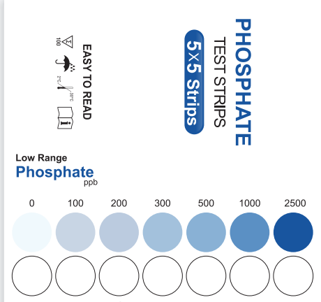 water chemical phosphate test strips