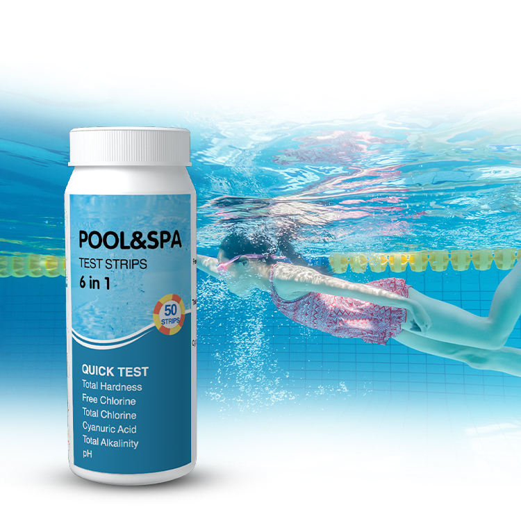 Tira de prueba de 6 vías para la calidad del agua del jacuzzi