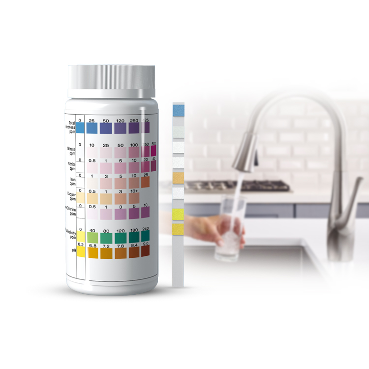 Drinking Water Heavy Metal Copper Iron Test Strips 8 In 1