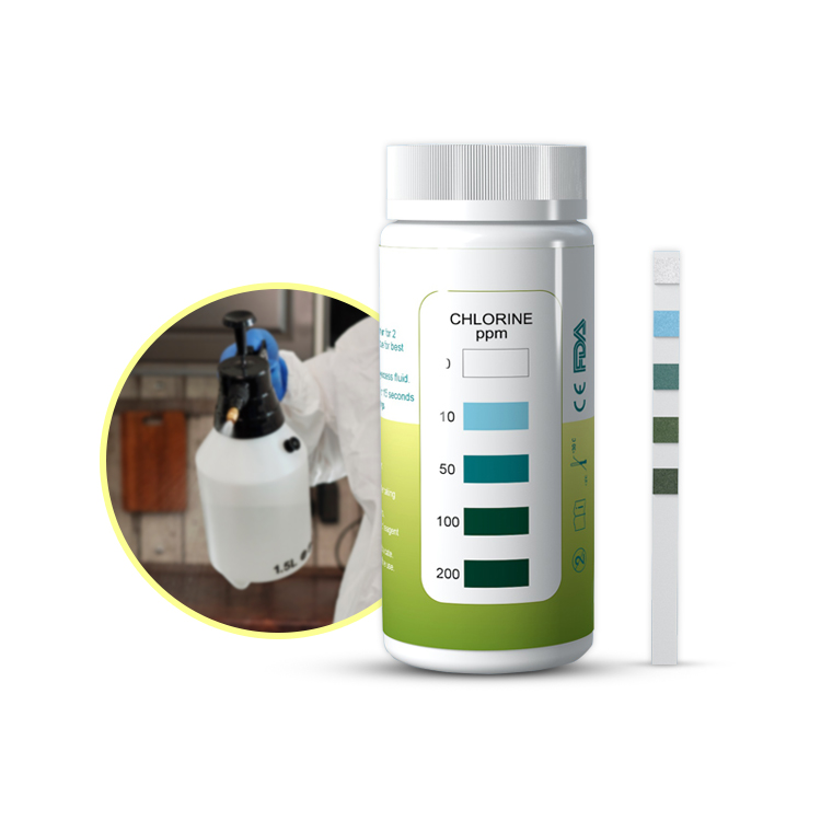 Desinfektionsmittel für Restaurants, bleichmittelfrei, Chlorteststreifen