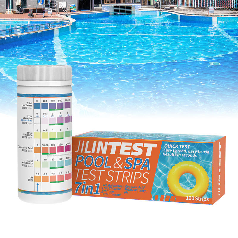 7가지 수영장 수질 검사 스트립, 간편한 검사