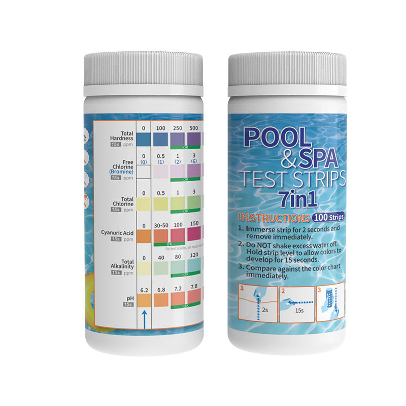 7-vejs poolteststrimler, nemme at teste