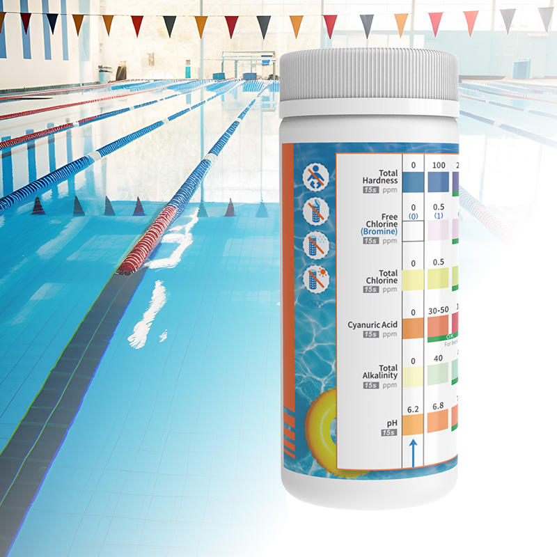 7가지 수영장 수질 검사 스트립, 간편한 검사