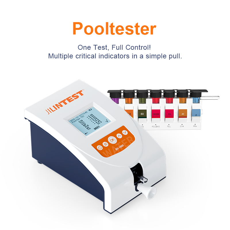 Analyseur rapide et précis RS-1000 pour la qualité de l'eau des piscines et spas : testeur automatique multiparamètres (7 paramètres).