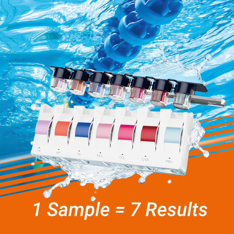 Fast Accurate Analyzer Colorimetric Test Kit Water Quality Monitor Multi-Parameter 7 Parameters Tester for Swimming Pool Spa