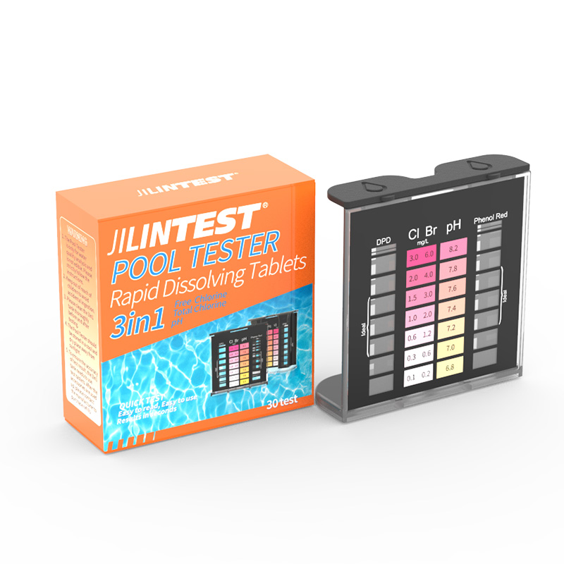 3-i-1 Pool Hurtigopløsende Tabletter DPD NO.1 pH, Brom