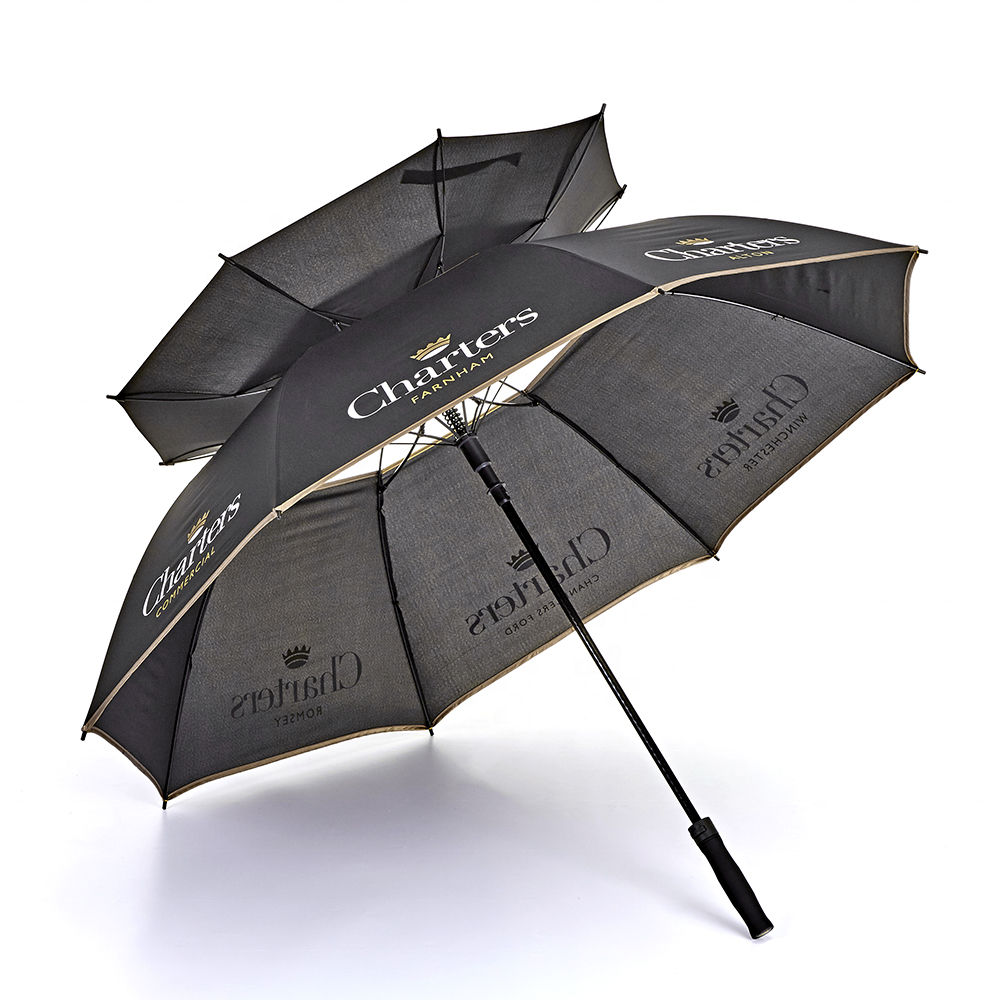 68 Inch Windproof Double Canopy Golf Umbrella