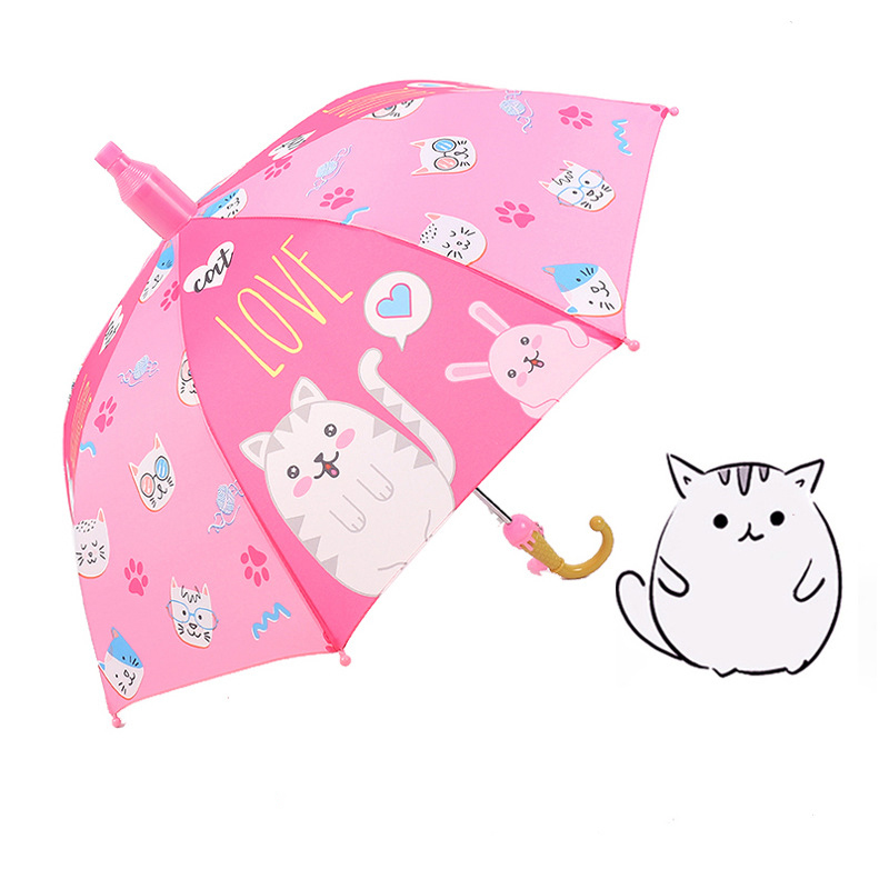 Pink Cute Cartoon No Drip Childrens Umbrella