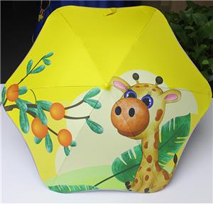Ombrello per bambini con design a cartoni animati UV aperto manuale per bambini