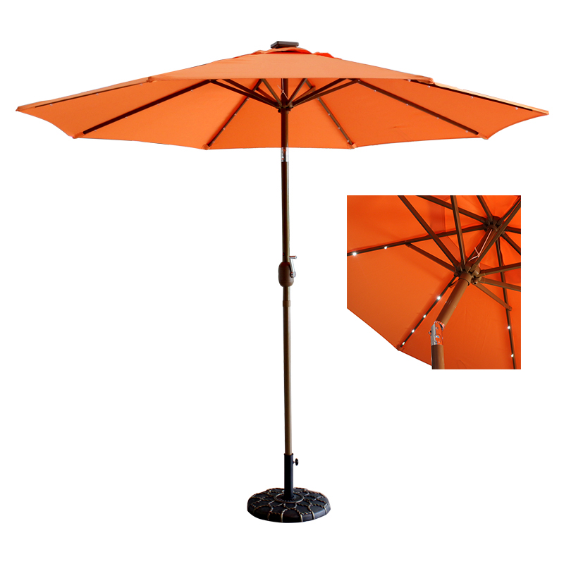 3m Beer Parasol Patio Umbrella With Led Lights