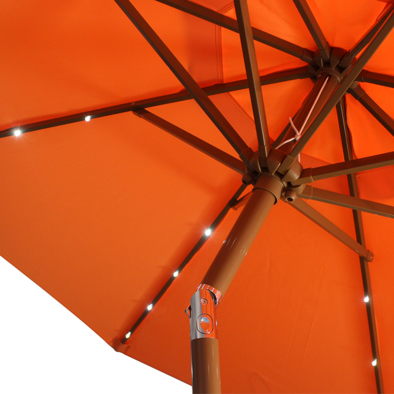 3m Beer Parasol Patio Umbrella With Led Lights