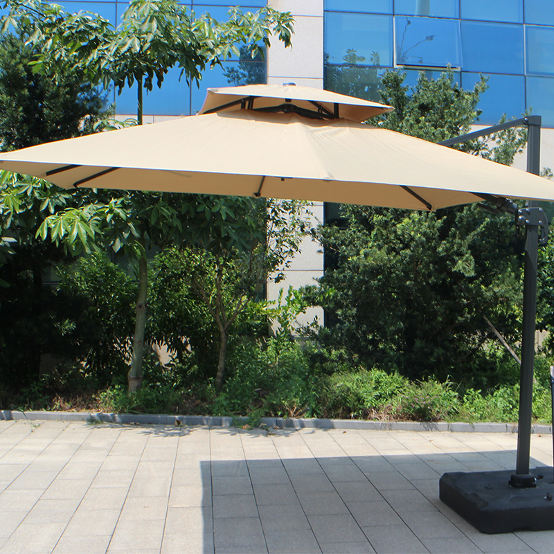 Treasure Garden Cantilever Umbrella With Weighted Base