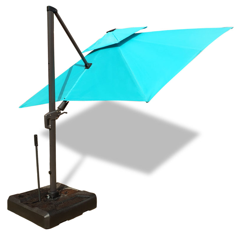 3m Blue Tooth Waterproof Cantilever Outdoor Garden Umbrella