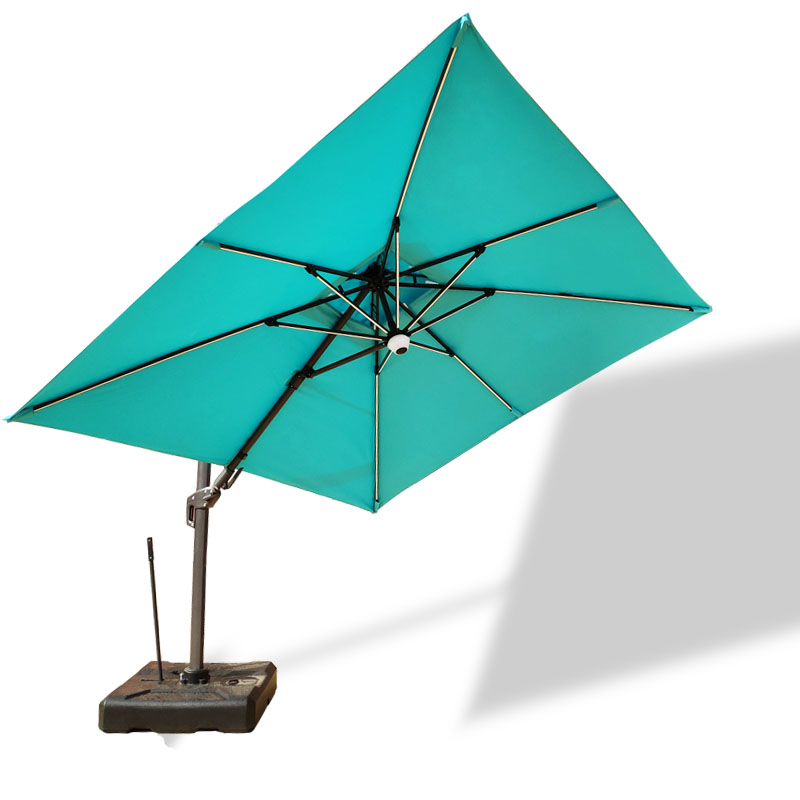 3m Blue Tooth Waterproof Cantilever Outdoor Garden Umbrella