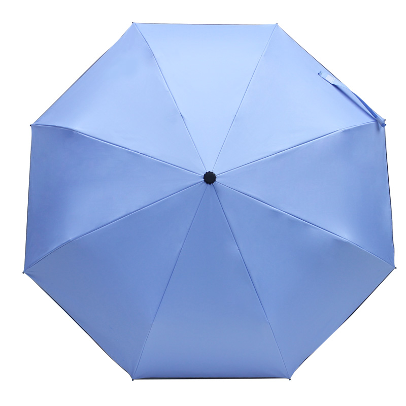 UPF 50+ black color coating inside the folding umbrella canopy