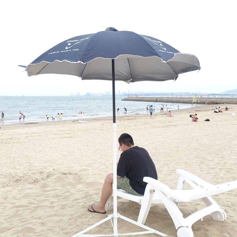 1.8m small size beach parasol heavy duty sun protective resort beach umbrella with logo printing