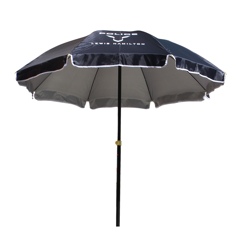 1.8m small size beach parasol heavy duty sun protective resort beach umbrella with logo printing