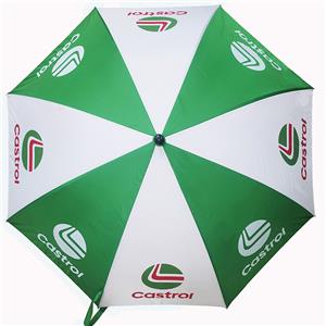 L'ombrello da golf con logo stampa caonpy extra large a doppio strato da 30 pollici, di forma quadrata o rotonda, è personalizzato