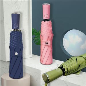 麗荘-紫外線-保護-強力な折りたたみ傘-自動コンパクト伸縮傘