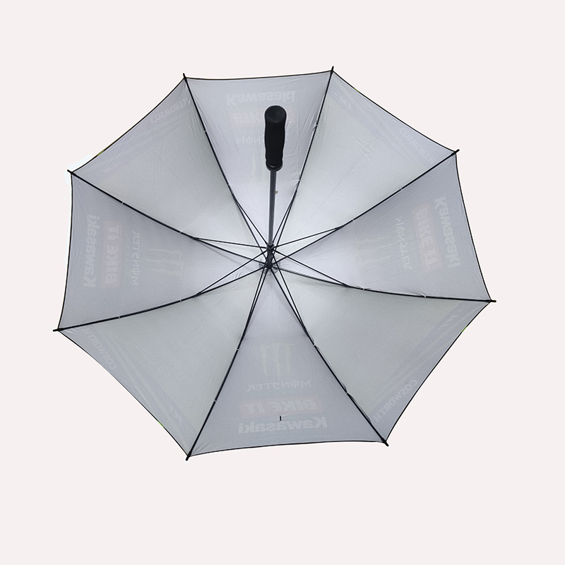windproof manual open silver coating inside golf umbrella custom monster logo branded golf umbrella
