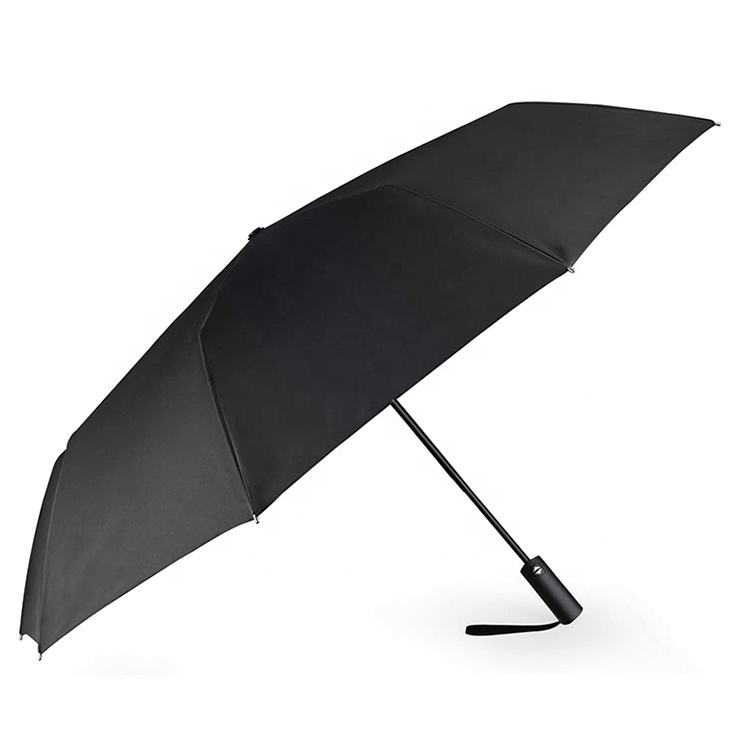 Mecanismo de parada de seguridad de 23 pulgadas, paraguas completamente automático, paraguas plegable antirebote, apertura y cierre automático