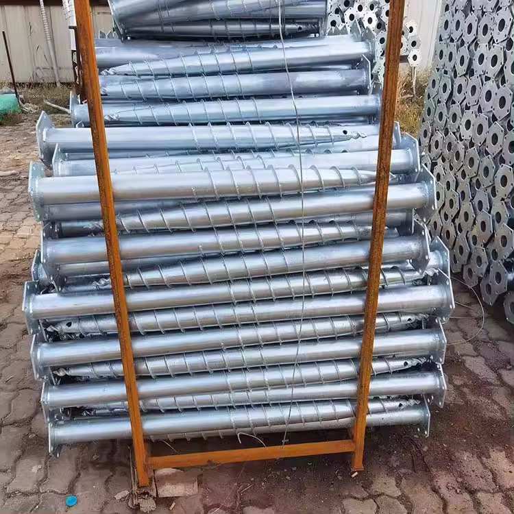 Spiral Galvanized Steel Ground Pile Earth Ground Screw For Solar Pile