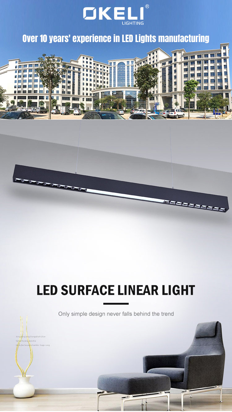 linear suspended led light fixture